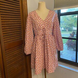 J. Crew V-neck Mini Boho Cotton Dress *new zipper* NWT | size 6